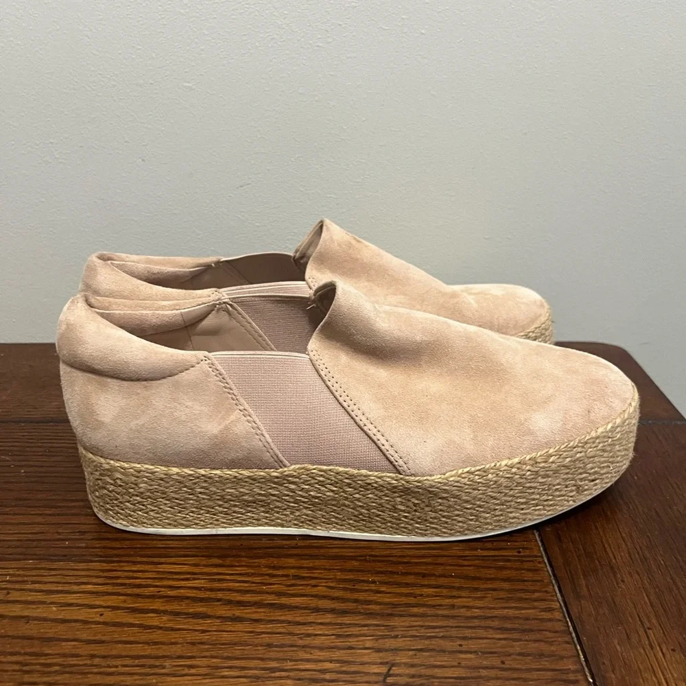 VINCE Wilden espadrilles platform slip on suede‎ sneakers New 6